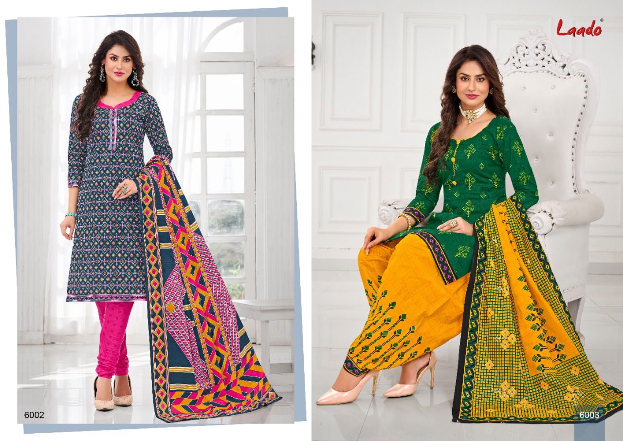 Laado 60 Latest Regular Wear Cotton Printed Dress Material COllection